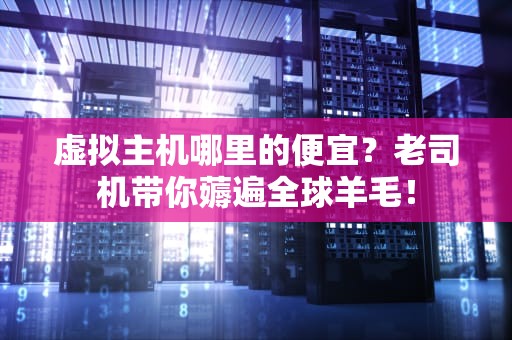 虚拟主机哪里的便宜？老司机带你薅遍全球羊毛！