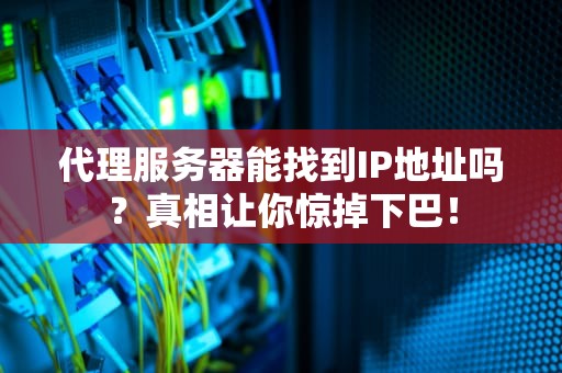 代理服务器能找到IP地址吗？真相让你惊掉下巴！
