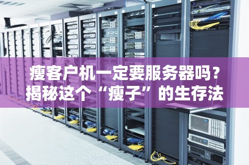 瘦客户机一定要服务器吗？揭秘这个“瘦子”的生存法则！