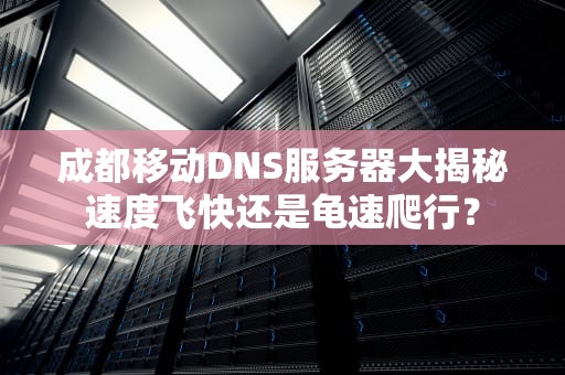 成都移动DNS服务器大揭秘速度飞快还是龟速爬行？