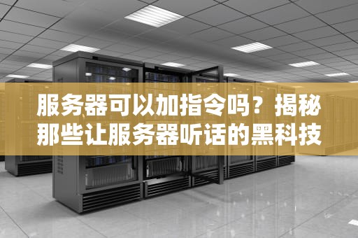 服务器可以加指令吗？揭秘那些让服务器听话的黑科技！