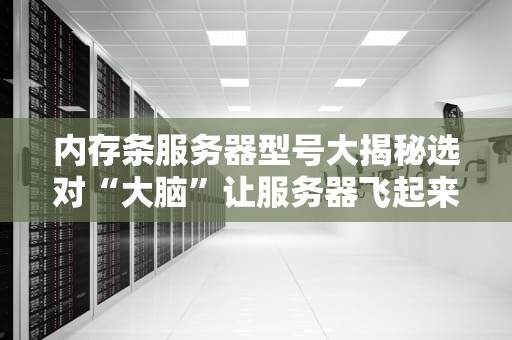 内存条服务器型号大揭秘选对“大脑”让服务器飞起来！