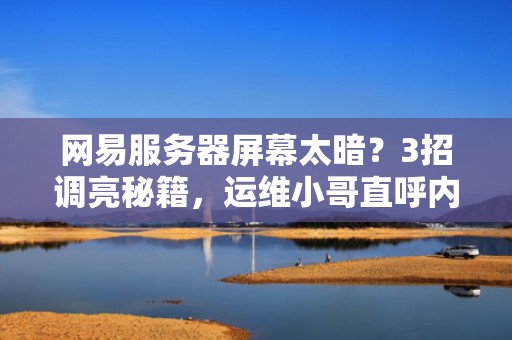 网易服务器屏幕太暗？3招调亮秘籍，运维小哥直呼内行！