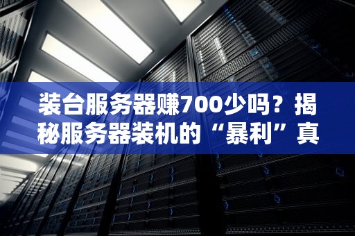装台服务器赚700少吗？揭秘服务器装机的“暴利”真相！