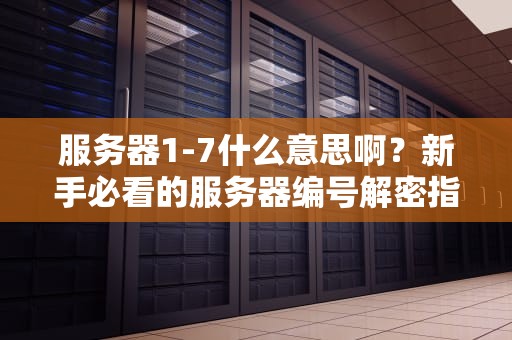 服务器1-7什么意思啊？新手必看的服务器编号解密指南！