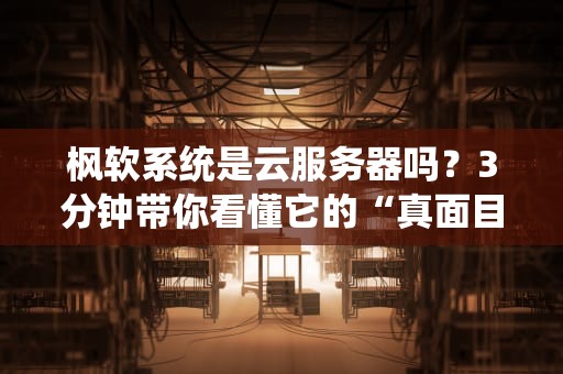 枫软系统是云服务器吗？3分钟带你看懂它的“真面目”！
