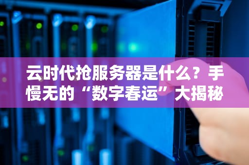 云时代抢服务器是什么？手慢无的“数字春运”大揭秘！