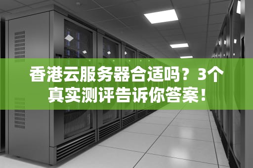 香港云服务器合适吗？3个真实测评告诉你答案！
