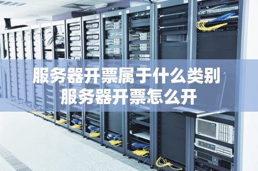 服务器开票属于什么类别 服务器开票怎么开
