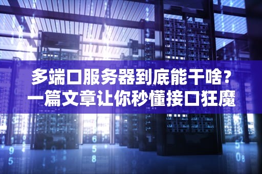 多端口服务器到底能干啥？一篇文章让你秒懂接口狂魔的妙用！
