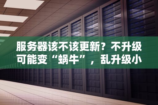 服务器该不该更新？不升级可能变“蜗牛”，乱升级小心变“砖头”！