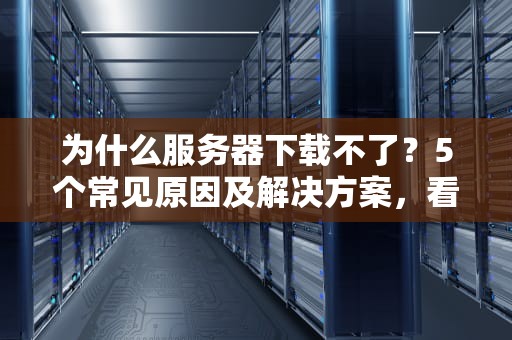 为什么服务器下载不了？5个常见原因及解决方案，看完秒懂！