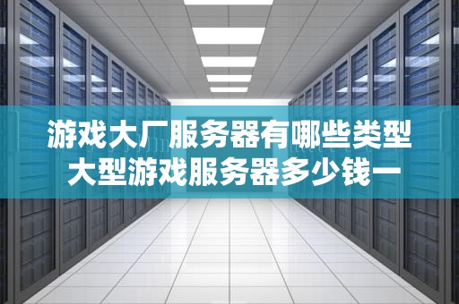 游戏大厂服务器有哪些类型 大型游戏服务器多少钱一台
