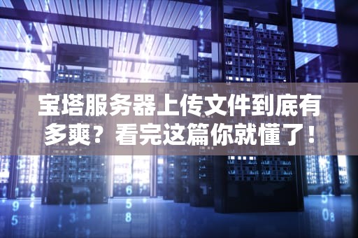 宝塔服务器上传文件到底有多爽？看完这篇你就懂了！