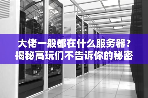 大佬一般都在什么服务器？揭秘高玩们不告诉你的秘密配置！