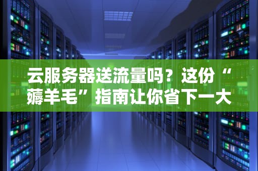 云服务器送流量吗？这份“薅羊毛”指南让你省下一大笔！