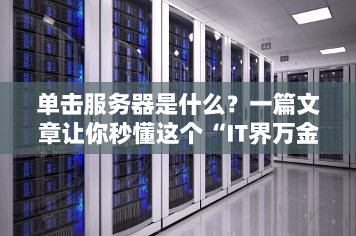 单击服务器是什么？一篇文章让你秒懂这个“IT界万金油”！
