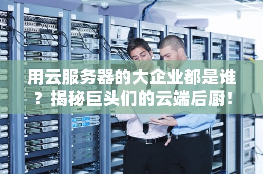 用云服务器的大企业都是谁？揭秘巨头们的云端后厨！