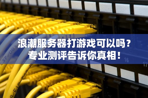 浪潮服务器打游戏可以吗？专业测评告诉你真相！