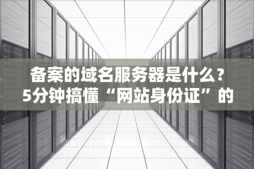 备案的域名服务器是什么？5分钟搞懂“网站身份证”的硬核知识！