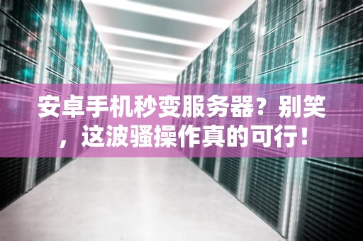 安卓手机秒变服务器？别笑，这波骚操作真的可行！