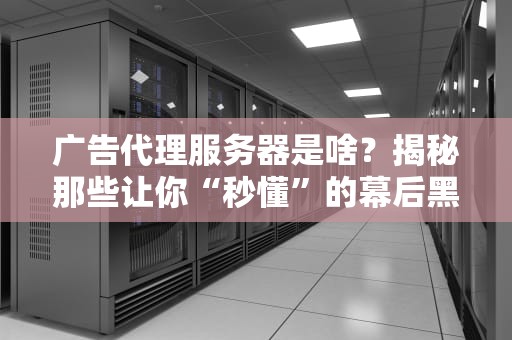 广告代理服务器是啥？揭秘那些让你“秒懂”的幕后黑手！
