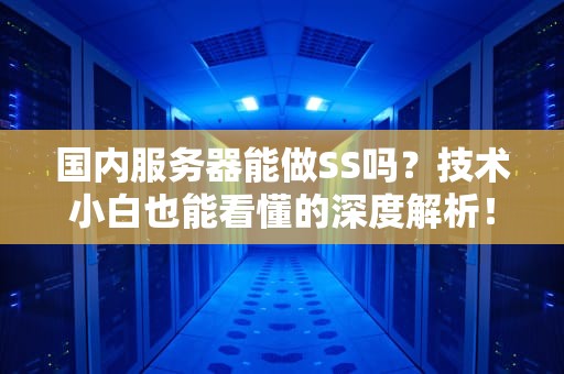 国内服务器能做SS吗？技术小白也能看懂的深度解析！