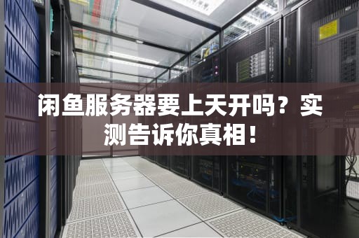 闲鱼服务器要上天开吗？实测告诉你真相！