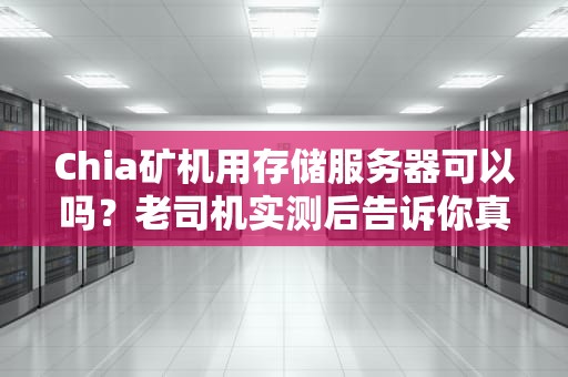 Chia矿机用存储服务器可以吗？老司机实测后告诉你真相！