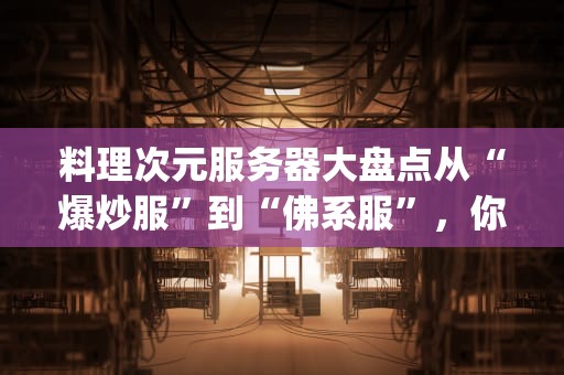 料理次元服务器大盘点从“爆炒服”到“佛系服”，你pick哪一锅？