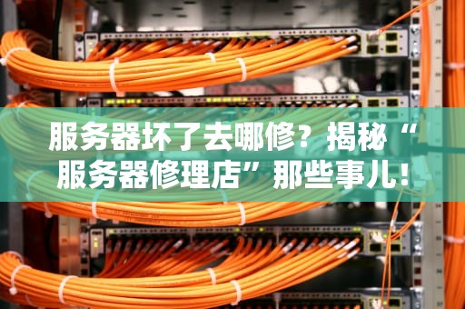 服务器坏了去哪修？揭秘“服务器修理店”那些事儿！