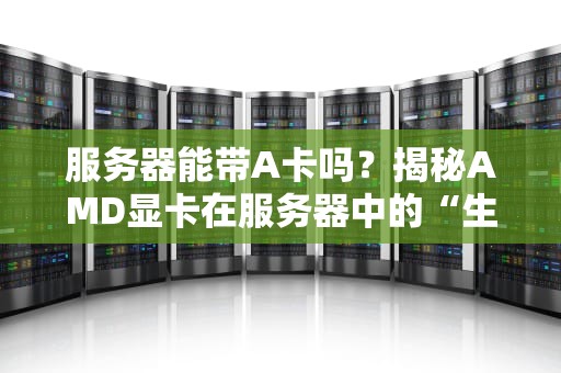 服务器能带A卡吗？揭秘AMD显卡在服务器中的“生存法则”