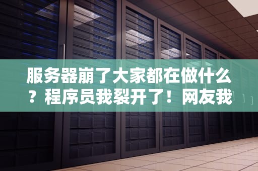 服务器崩了大家都在做什么？程序员我裂开了！网友我笑疯了！