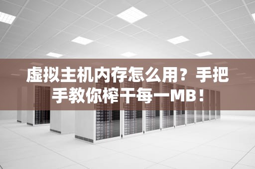 虚拟主机内存怎么用？手把手教你榨干每一MB！