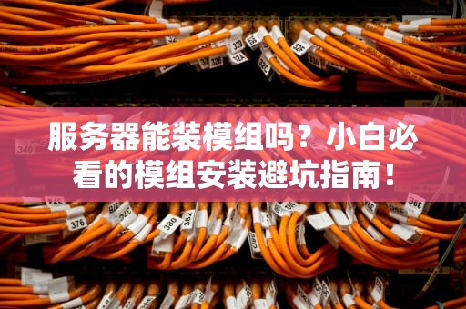 服务器能装模组吗？小白必看的模组安装避坑指南！