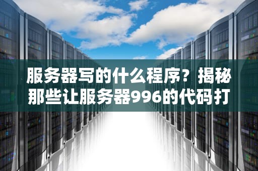 服务器写的什么程序？揭秘那些让服务器996的代码打工人！