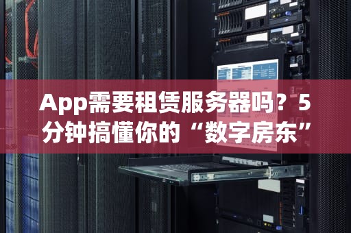 App需要租赁服务器吗？5分钟搞懂你的“数字房东”该怎么选！