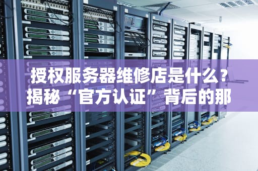 授权服务器维修店是什么？揭秘“官方认证”背后的那些事儿！