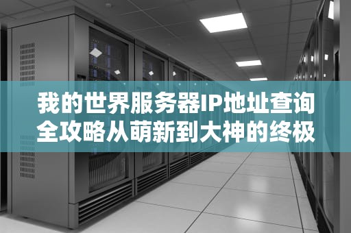 我的世界服务器IP地址查询全攻略从萌新到大神的终极指南