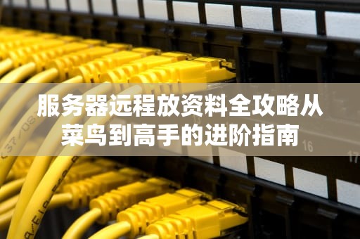 服务器远程放资料全攻略从菜鸟到高手的进阶指南
