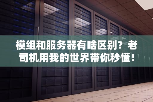 模组和服务器有啥区别？老司机用我的世界带你秒懂！