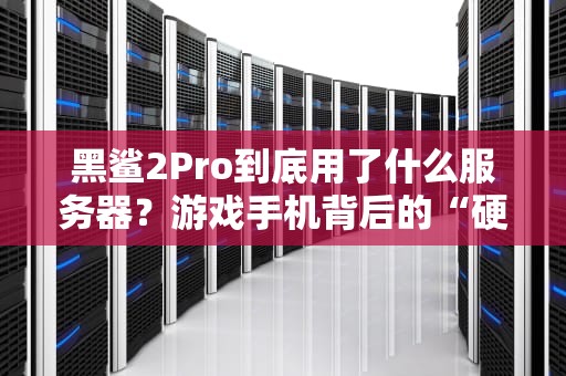 黑鲨2Pro到底用了什么服务器？游戏手机背后的“硬核食堂”大揭秘！
