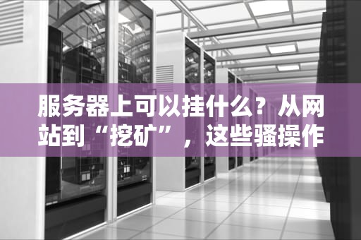 服务器上可以挂什么？从网站到“挖矿”，这些骚操作你试过几个？