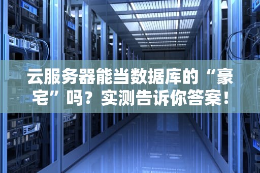 云服务器能当数据库的“豪宅”吗？实测告诉你答案！