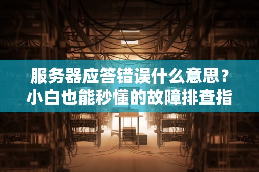 服务器应答错误什么意思？小白也能秒懂的故障排查指南！