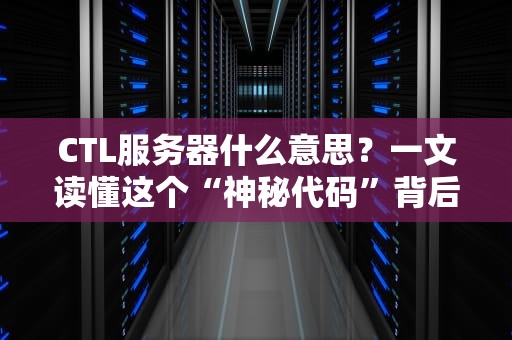 CTL服务器什么意思？一文读懂这个“神秘代码”背后的硬核科技！