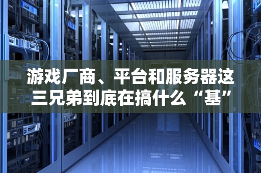 游戏厂商、平台和服务器这三兄弟到底在搞什么“基”情？