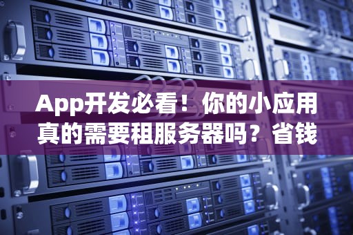 App开发必看！你的小应用真的需要租服务器吗？省钱的真相在这里