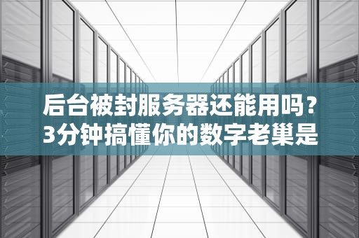 后台被封服务器还能用吗？3分钟搞懂你的数字老巢是否安全！