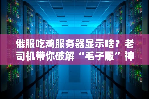 俄服吃鸡服务器显示啥？老司机带你破解“毛子服”神秘代码！